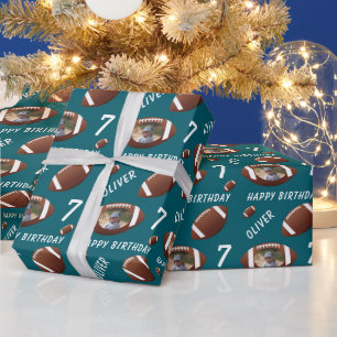 Grüner American Football Ball Alles Gute zum Gebur Geschenkpapier