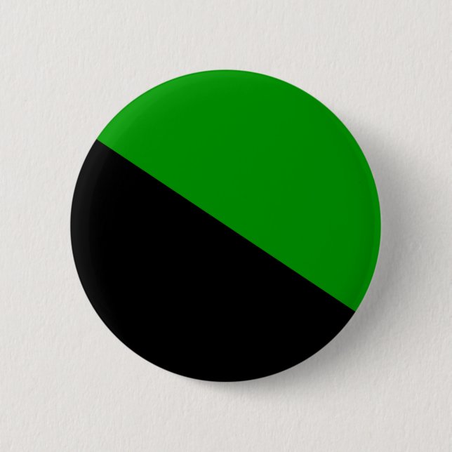 Grüner Anarchistenflaggenknopf Button (Vorderseite)