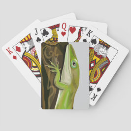 Grüner Anolen-Echse Spielkarten