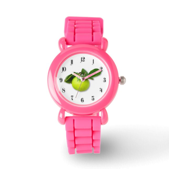 Grüner Apfel Armbanduhr (Vorderseite)