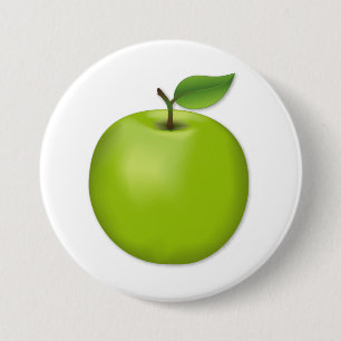Grüner Apfel Button