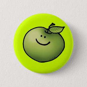 Grüner Apfel Button