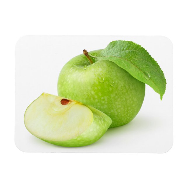 Grüner Apfel Magnet (Horizontal)