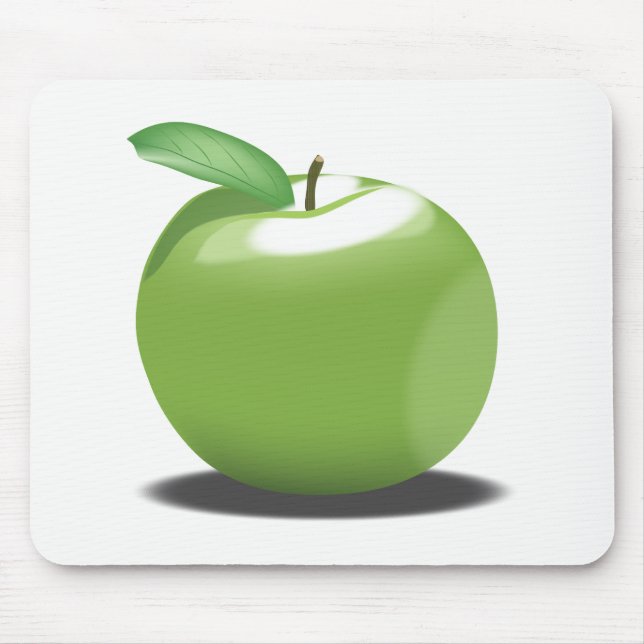 Grüner Apfel Mousepad (Vorne)