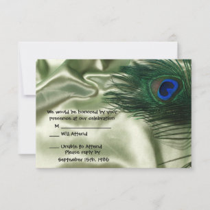 Grüner Apfel-Pfau-Stillleben-RSVP RSVP Karte