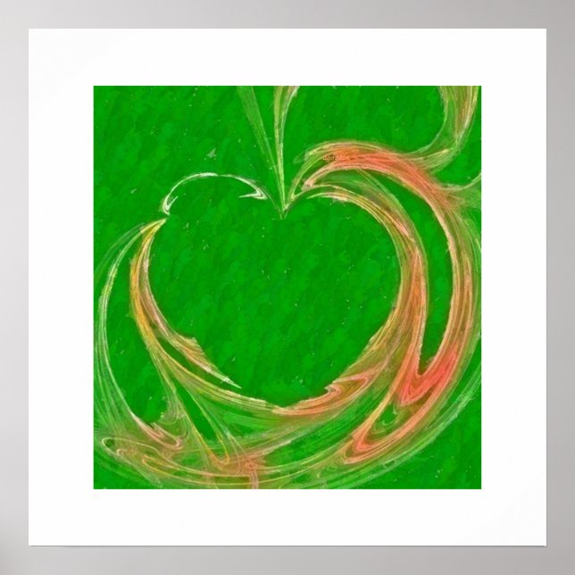 Grüner Apfel Poster (Vorne)