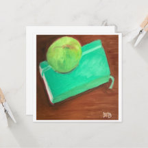 Grüner Apfel und Journal