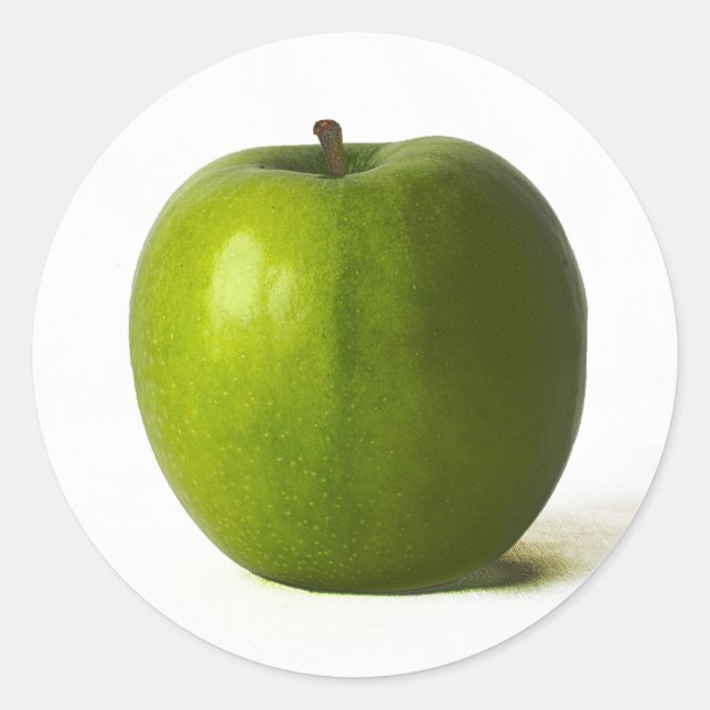 Grüner Apfelstkcnm Runder Aufkleber (Vorderseite)
