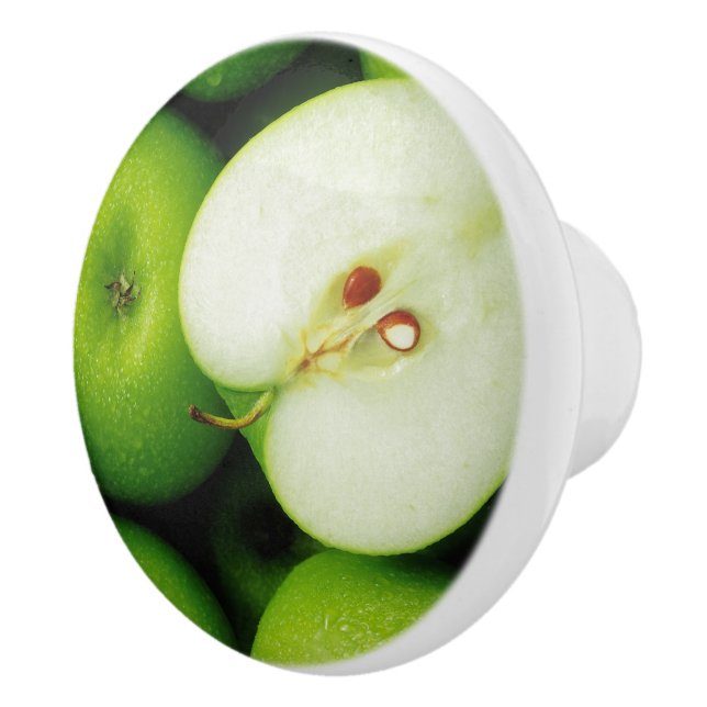 Grüner Apple-Küchenschrank-oder -fach-Griff-Zug Keramikknauf (Rechts)