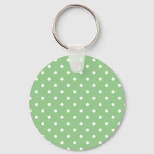 Grüner Apple-Polka-Punkt-Schlüsselanhänger Schlüsselanhänger