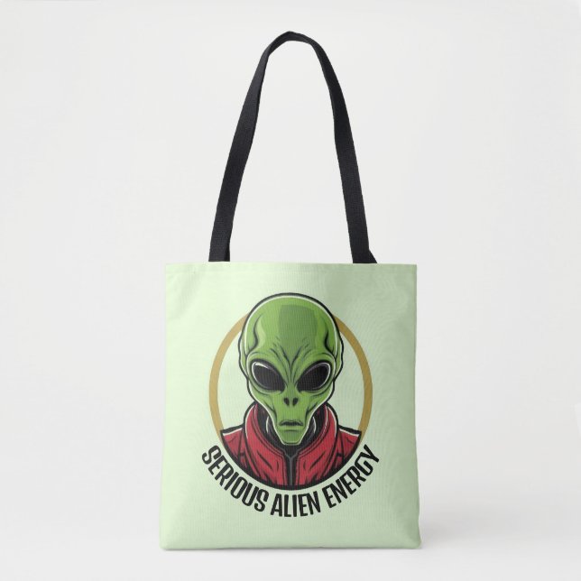 Grüner Außerirdischer Tasche (Vorderseite)