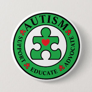 Grüner Autismus-Bewusstseins-Knopf-Heiligen Button