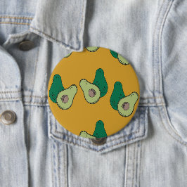 Grüner Avocado auf braun Button