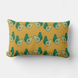 Grüner Avocado auf braun Lendenkissen