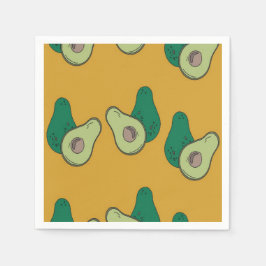 Grüner Avocado auf braun Serviette