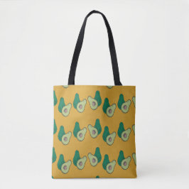 Grüner Avocado auf braun Tasche
