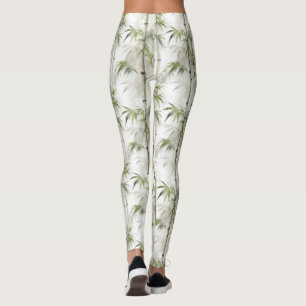 Grüner Bambus Achtsamkeits-Yoga Leggings