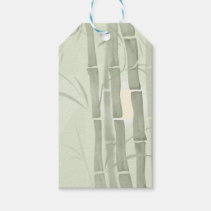 Grüner Bambus Geschenkanhänger