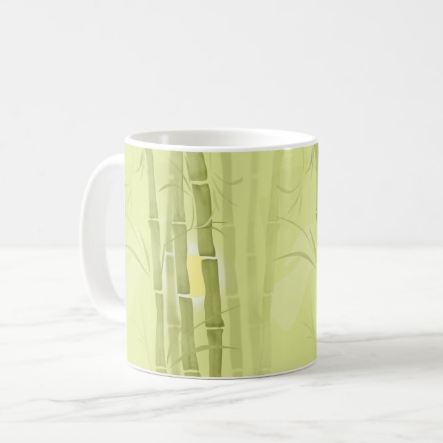 Grüner Bambus Kaffeetasse (Vorderseite Links)