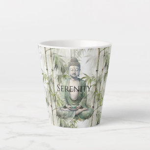 Grüner Bambus Serenity Buddha Milchtasse