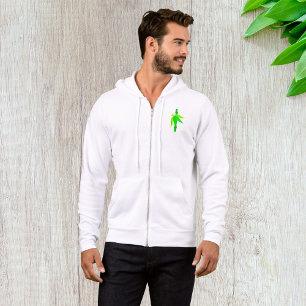 Grüner Bambusstalk mit tropischen Blätter Hoodie