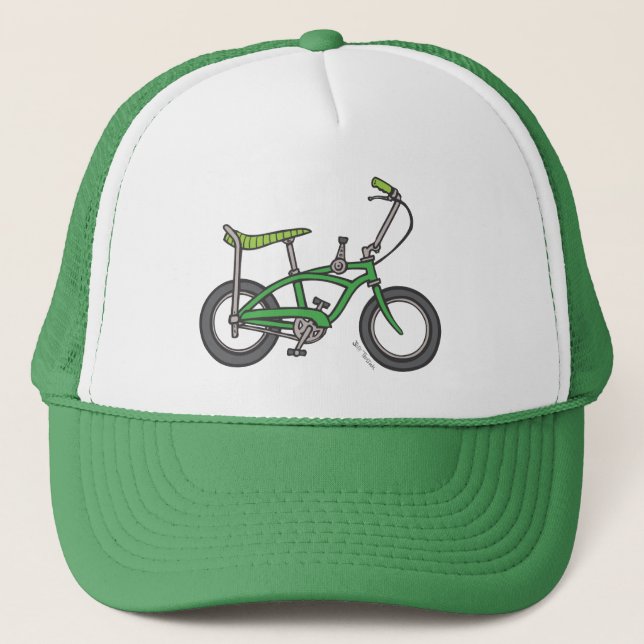 Grüner Bananen-Seat-Fahrrad-Hut Truckerkappe (Vorderseite)