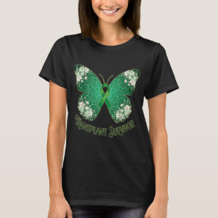 Grüner Band Schmetterling Mandala Transplantat Übe T-Shirt
