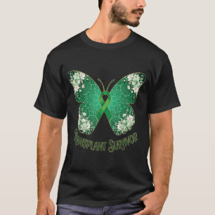 Grüner Band Schmetterling Mandala Transplantations T-Shirt