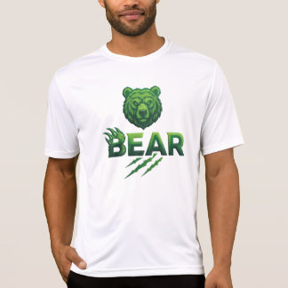 Grüner Bär-Typografie-Design T-Shirt