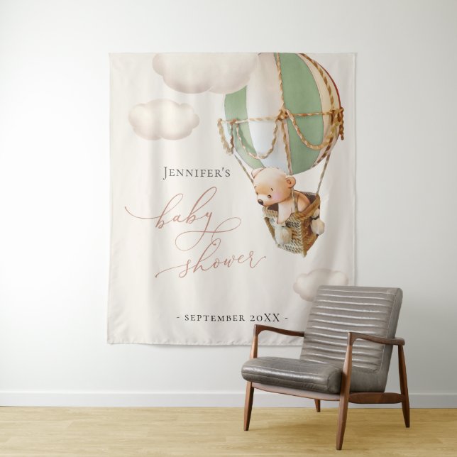 Grüner Bärenballon Wandteppich (Beispiel)