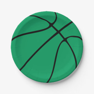 Grüner Basketball-Papier-Teller Pappteller