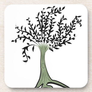 Grüner Baum Untersetzer