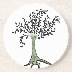 Grüner Baum Untersetzer
