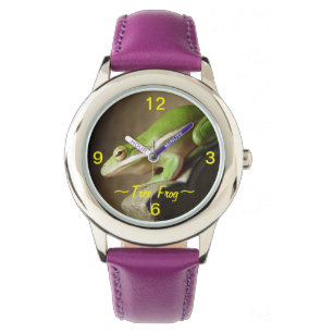 Grüner Baumfrosch Armbanduhr