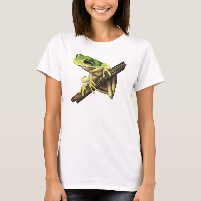 Grüner Baumfrosch-T - Shirt (Vorderseite)