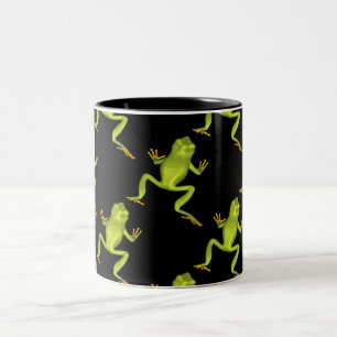 Grüner Baumfrosch Zweifarbige Tasse