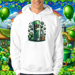 Grüner Bierhut Hoodie