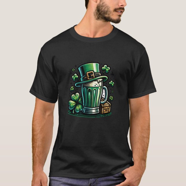 Grüner Bierhut T-Shirt (Vorderseite)