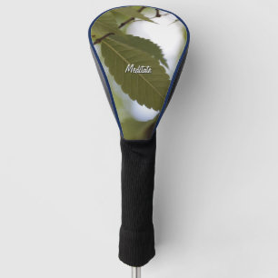 grüner Blatt meditieren Naturgarten Zweig Foto Golf Headcover