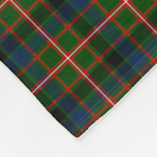Grüner, blauer und roter Reid-ClanTartan Fleecedecke (Ecke)