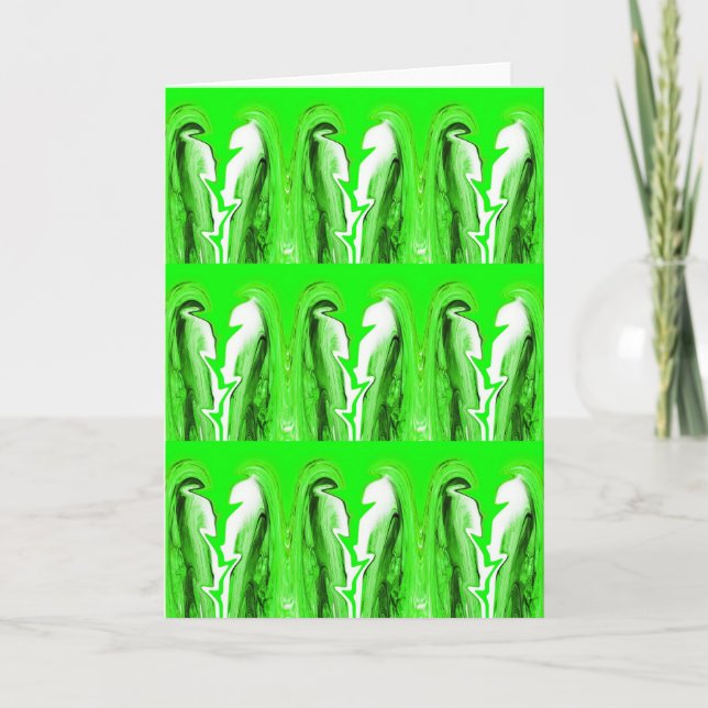 Grüner Blitz Feiertagskarte (Vorderseite)