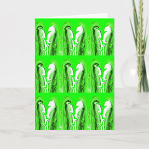 Grüner Blitz Feiertagskarte