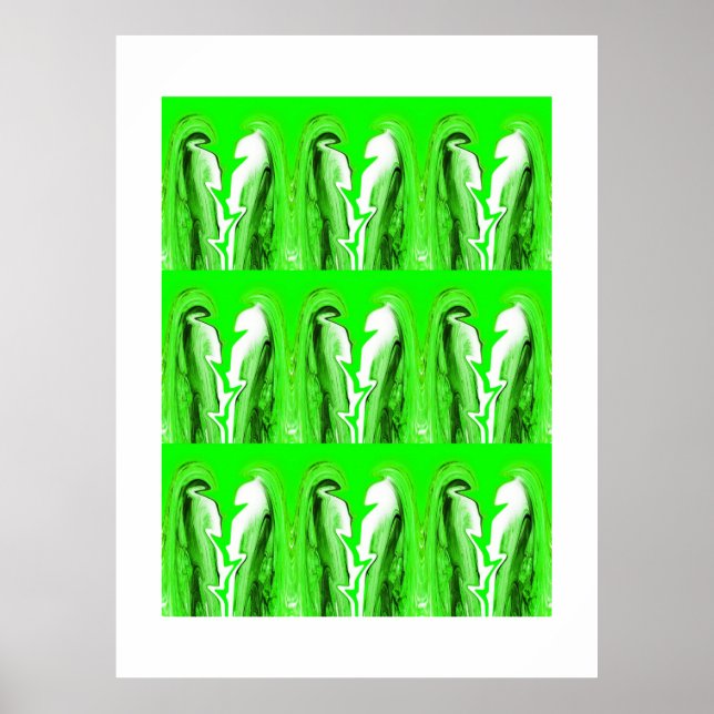 Grüner Blitz Poster (Vorne)