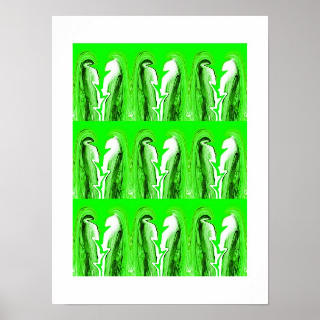 Grüner Blitz Poster (Vorne)