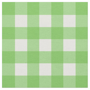 Grüner Blitz u. weißer Gingham-Karo Stoff