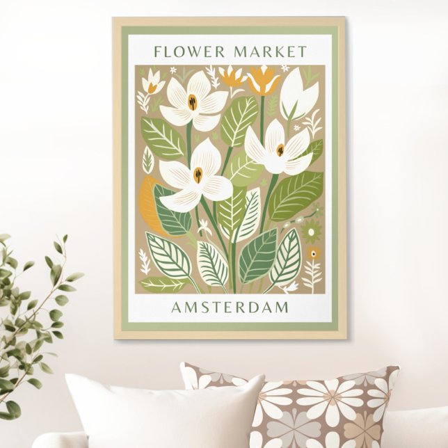 Grüner Blumenmarkt Druckbar Poster (Floral Elegance Redefined: Explore our Exclusive Flower Market Prints & Printables)