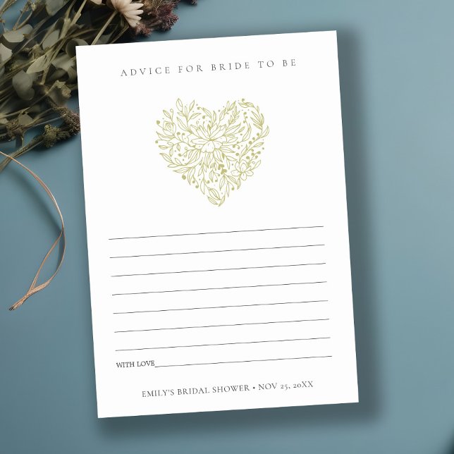 Grüner Blumenstrauß für Brautparty Begleitkarte (Von Creator hochgeladen)