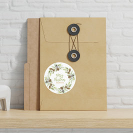 Grüner Blumenstrauß Runder Aufkleber