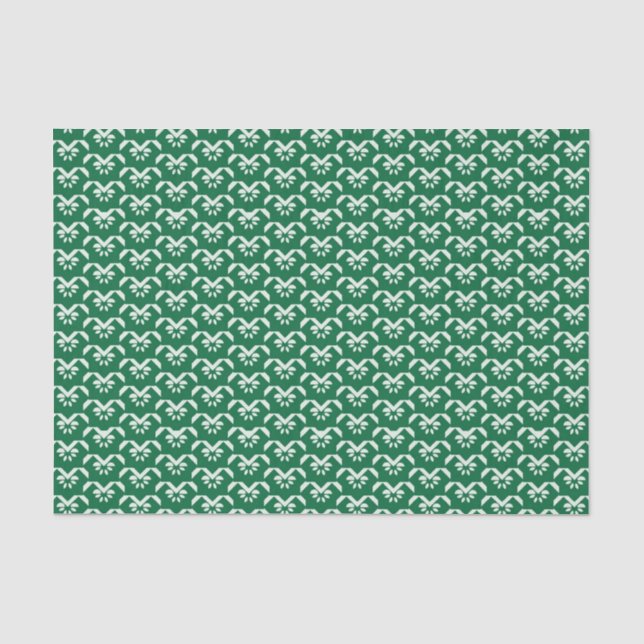 Grüner Blumenzickzack Seidenpapier (Vorderseite)