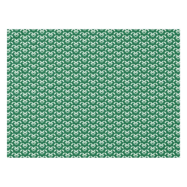 Grüner Blumenzickzack Tischdecke (Vorderseite (Horizontal))